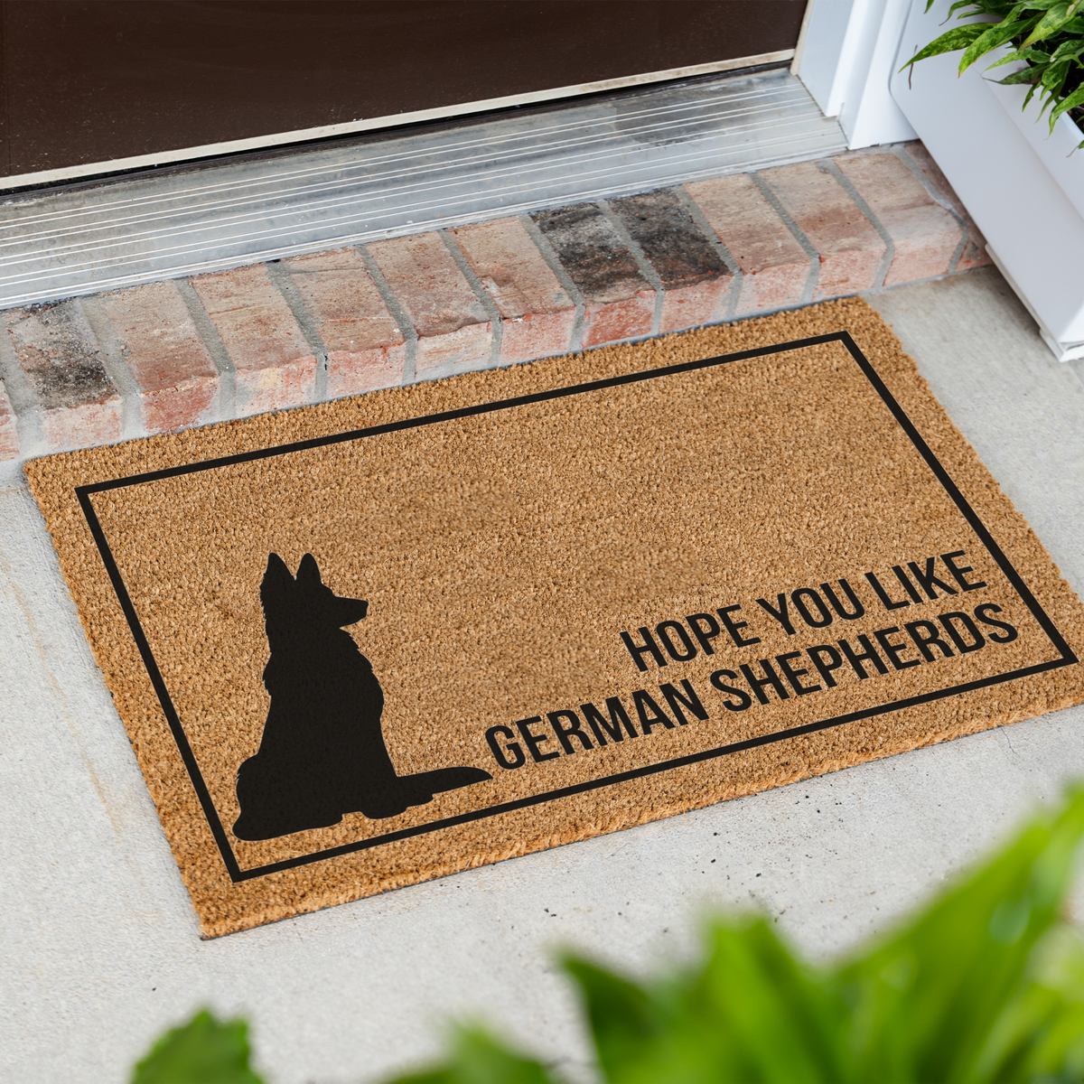 German Shepherd Doormat, Hope You Like German Shepherds Welcome Mat, Funny Dog Doormat, German Shepherd Gift, GSD Lover Housewarming Gift