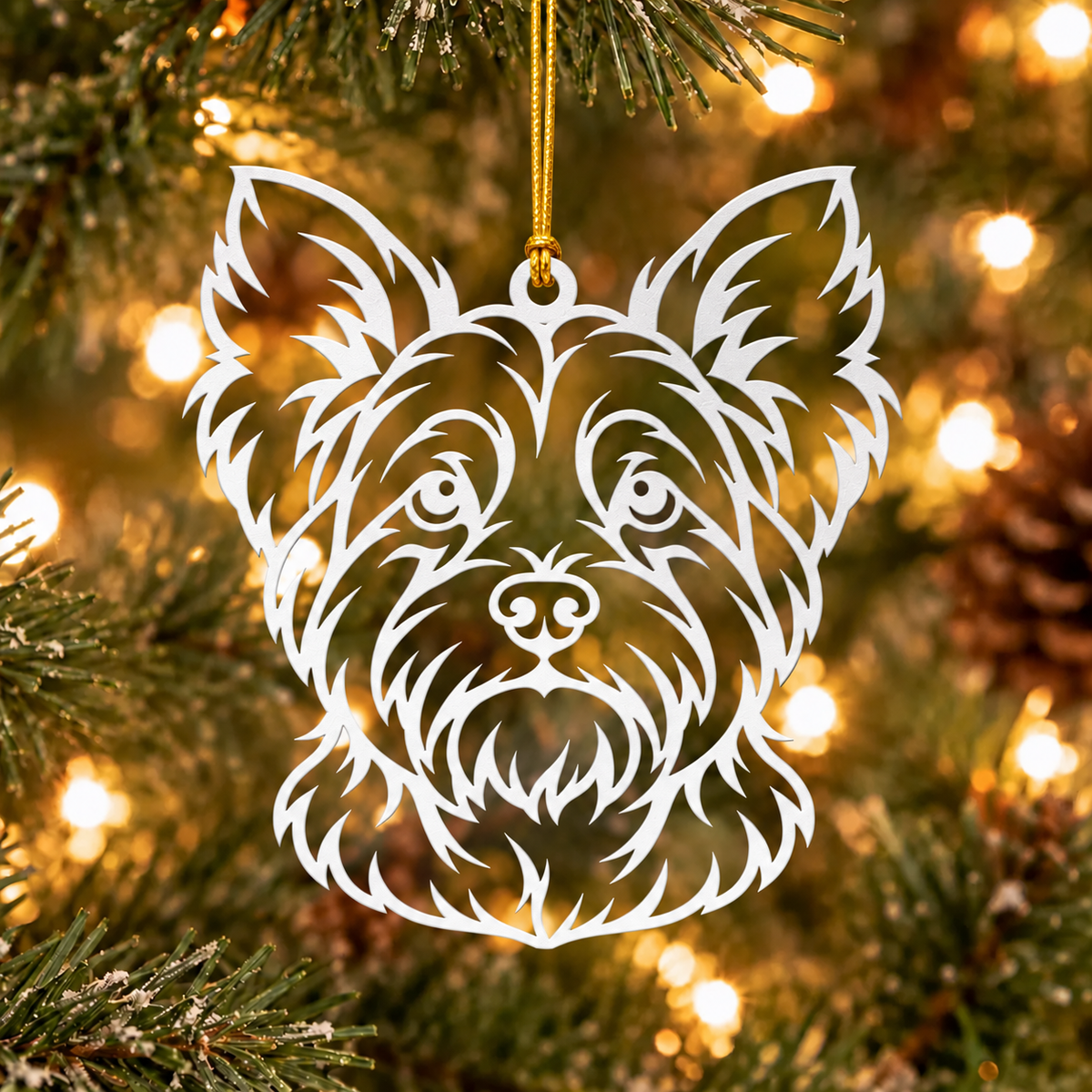 Yorkshire Terrier Metal Ornament