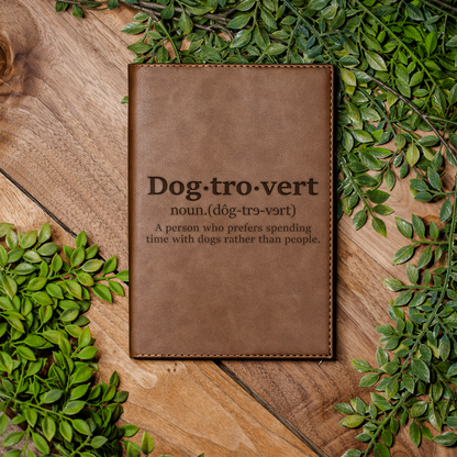 Vegan Leather Journal - Dog-tro-vert