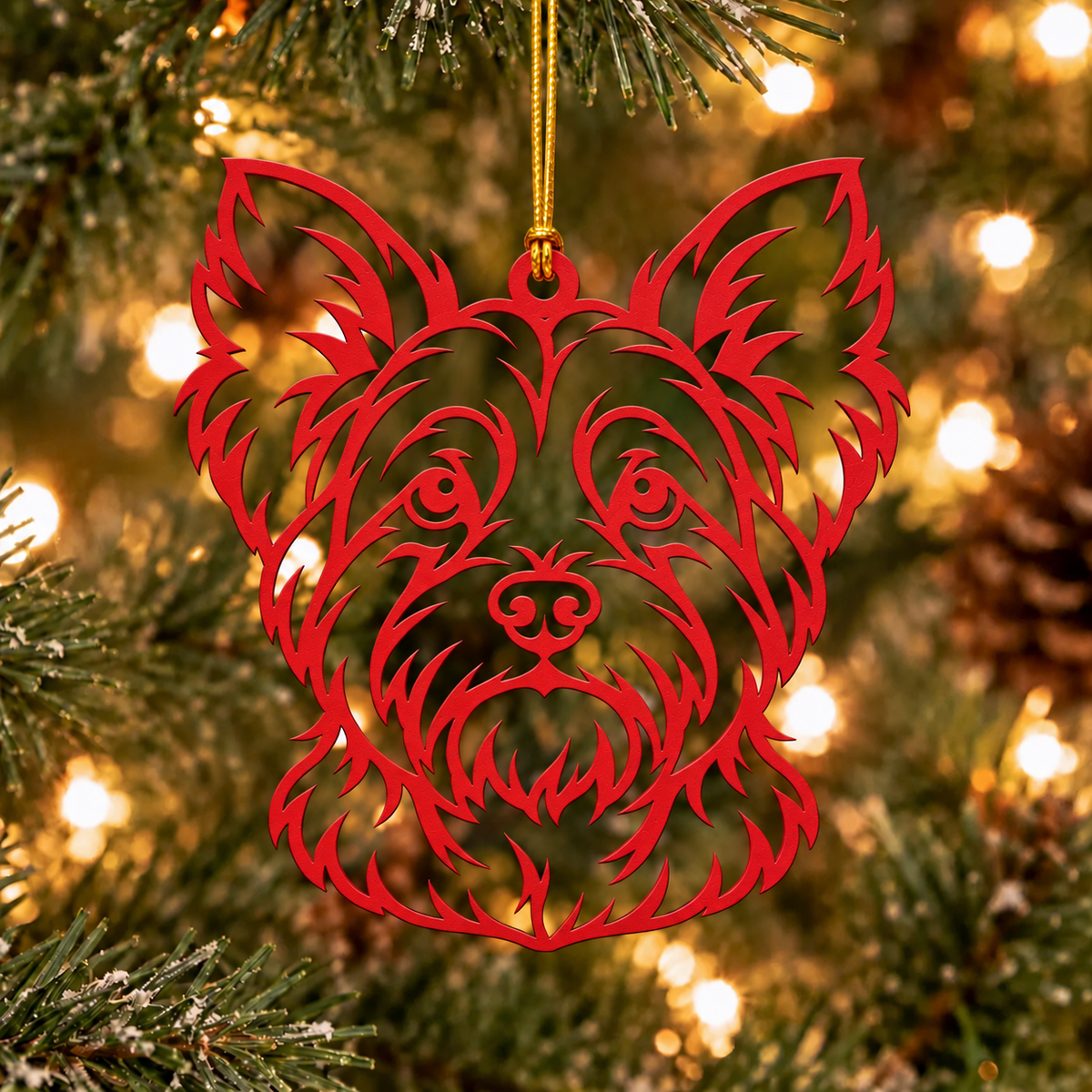 Yorkshire Terrier Metal Ornament