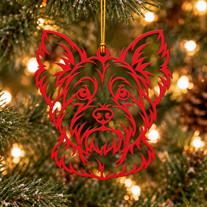 Yorkshire Terrier Metal Ornament