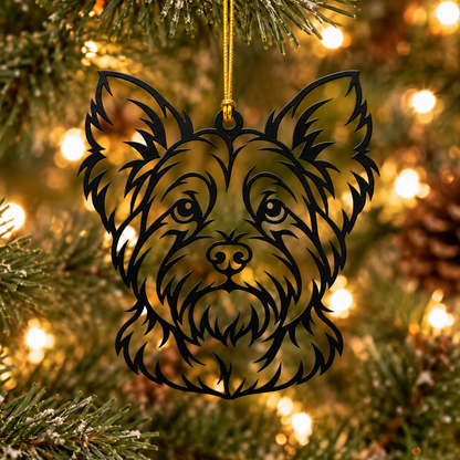 Yorkshire Terrier Metal Ornament
