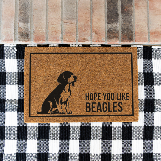 Beagle Doormat, Hope You Like Beagles Welcome Mat, Funny Beagle Doormat, Beagle Lover Gift, Dog Mom Gift, Beagle Home Decor