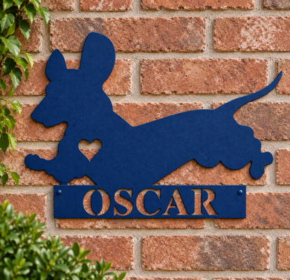 Custom Weenie Dog Name Sign