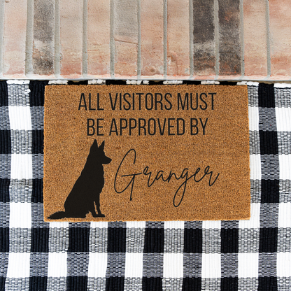 Custom Dog Name Welcome Mat - German Shepherd