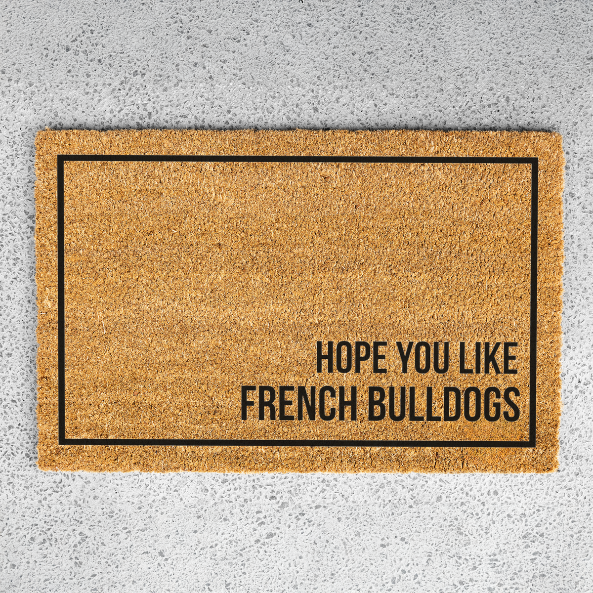 French Bulldog Doormat, Hope You Like French Bulldogs Welcome Mat, Funny Frenchie Gift, Dog Lover Doormat, Pet Owner Housewarming Gift