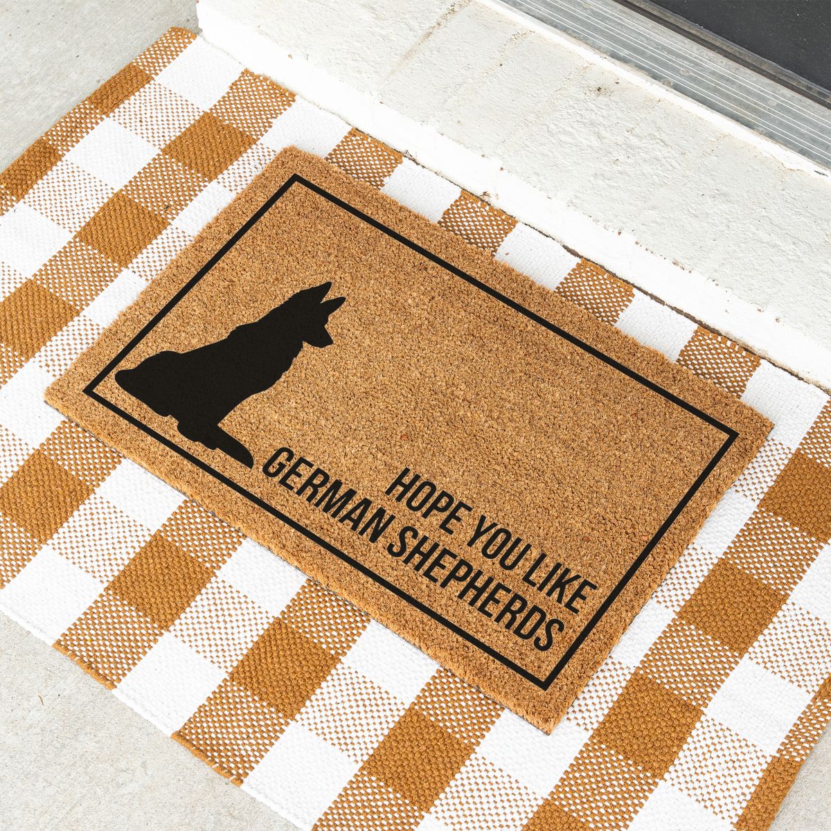 German Shepherd Doormat, Hope You Like German Shepherds Welcome Mat, Funny Dog Doormat, German Shepherd Gift, GSD Lover Housewarming Gift