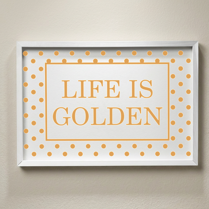 Life Is Golden Sign, Golden Retriever Decor, Dog Mom Wall Art, Framed Wood Dog Sign, Golden Retriever Mom Gift, Pet Lover Home Decor
