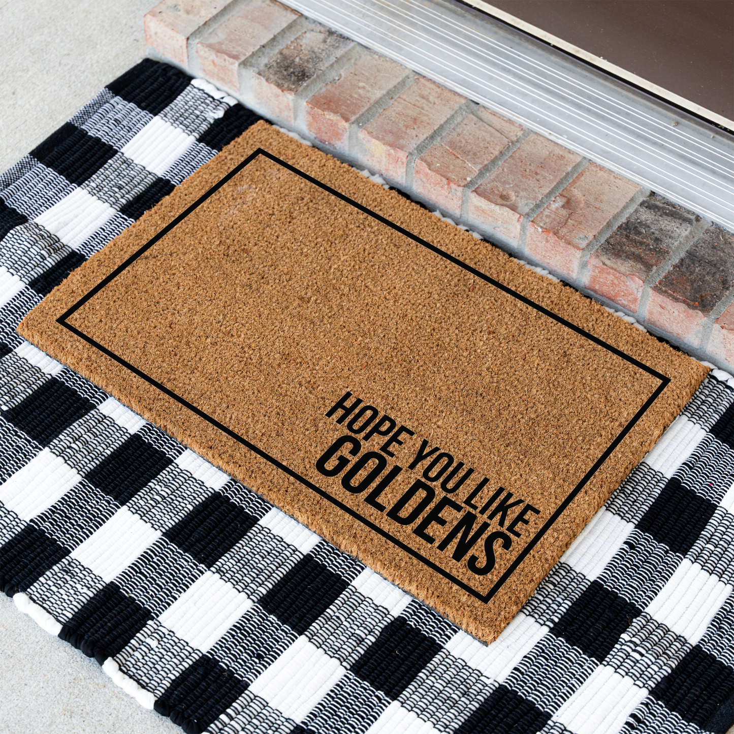 Hope You Like Goldens Funny Dog Welcome Doormat, Funny Entryway Mat, Durable Coir Design for Porch Decor, Dog Doormat