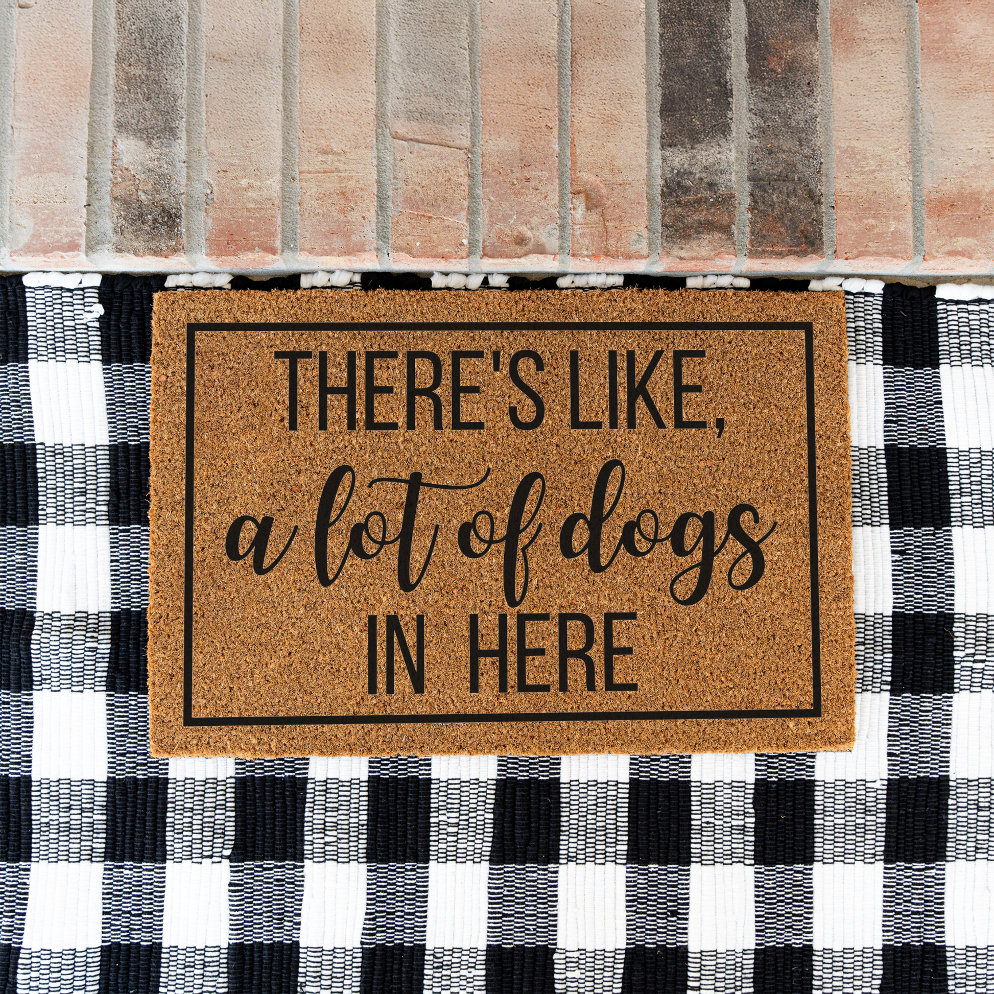 There's Like A Lot of Dogs In Here Funny Dog Doormat, Welcome Dog Doormat, Funny Entryway Decor, Durable Outdoor Rug, Perfect Gift