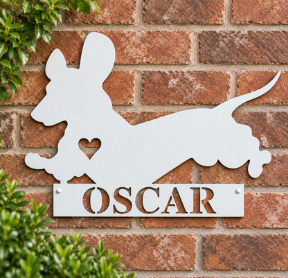 Custom Weenie Dog Name Sign