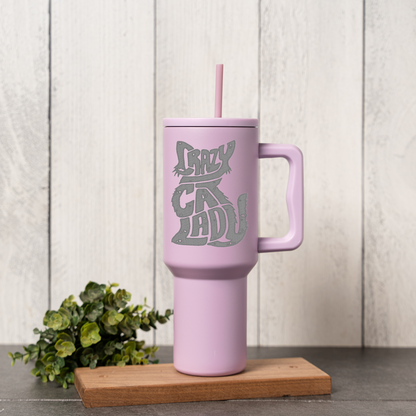 Crazy Cat Lady Design - 40oz Tumbler 