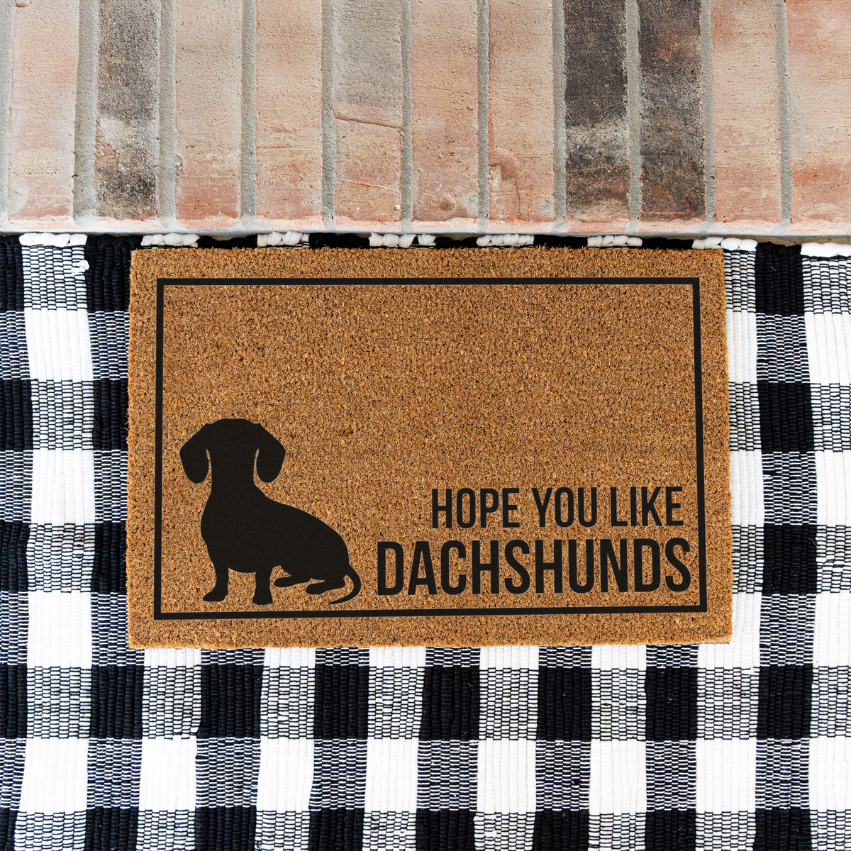 Dachshund Doormat, Hope You Like Dachshunds Welcome Mat, Funny Wiener Dog Doormat, Doxie Gift, Dachshund Lover Home Decor