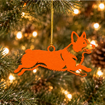 Corgi Metal Tree Ornament