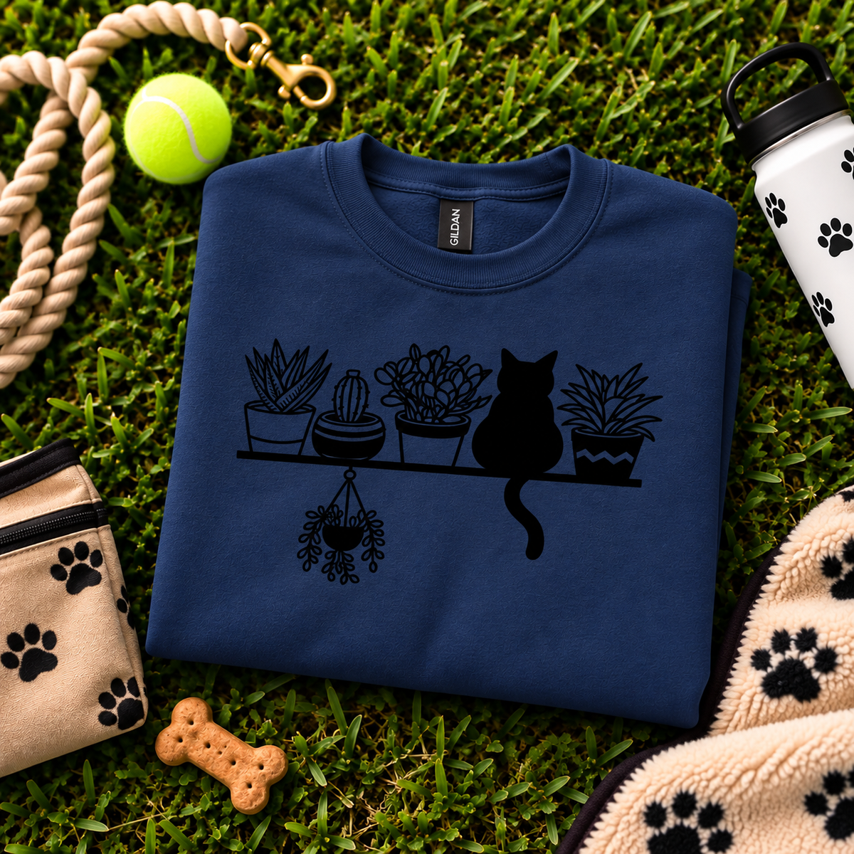 Cat and Plant Sweatshirt