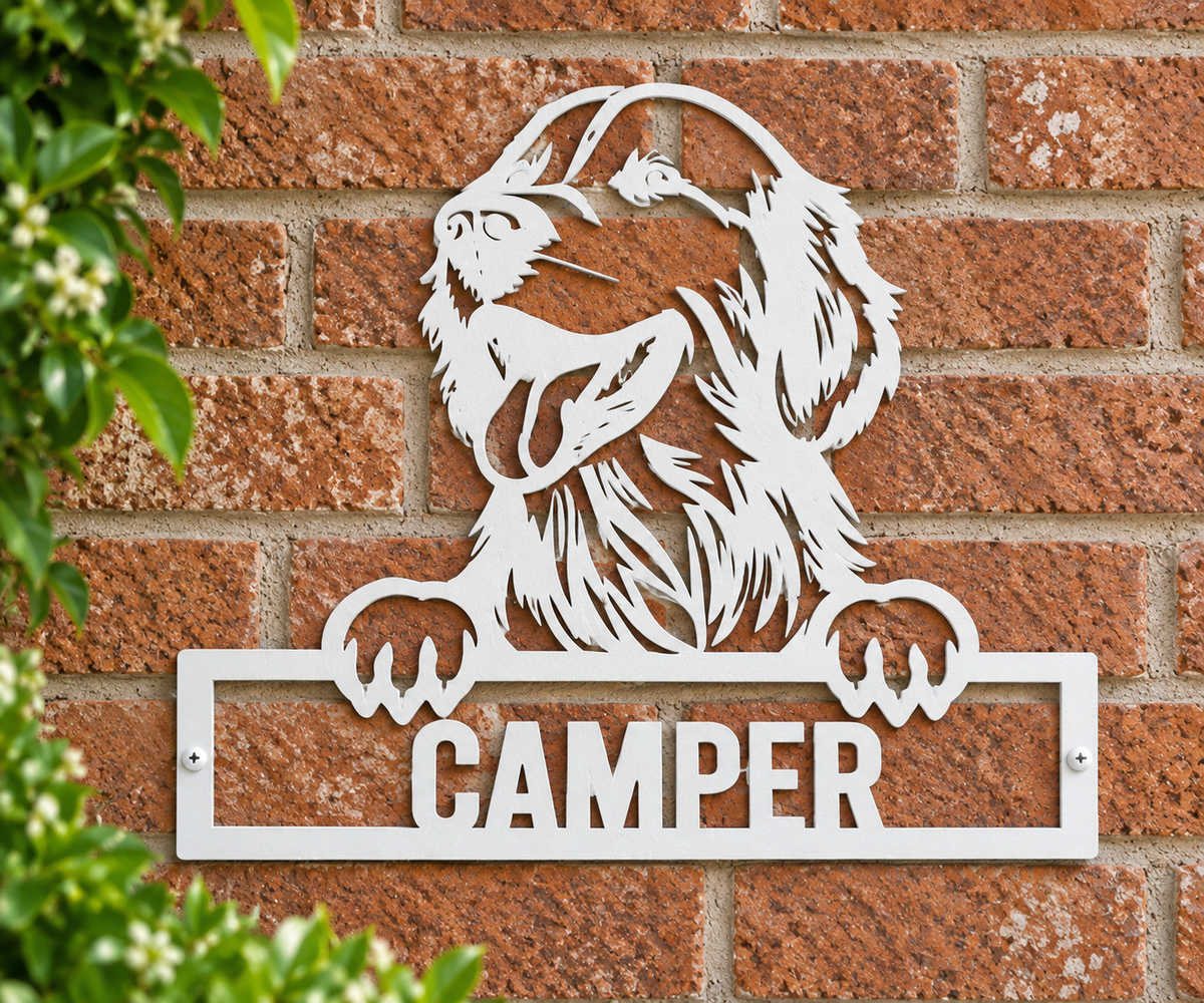 Personalized Golden Retriever Metal Sign