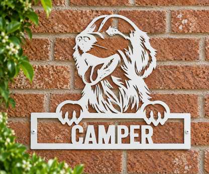 Personalized Golden Retriever Metal Sign