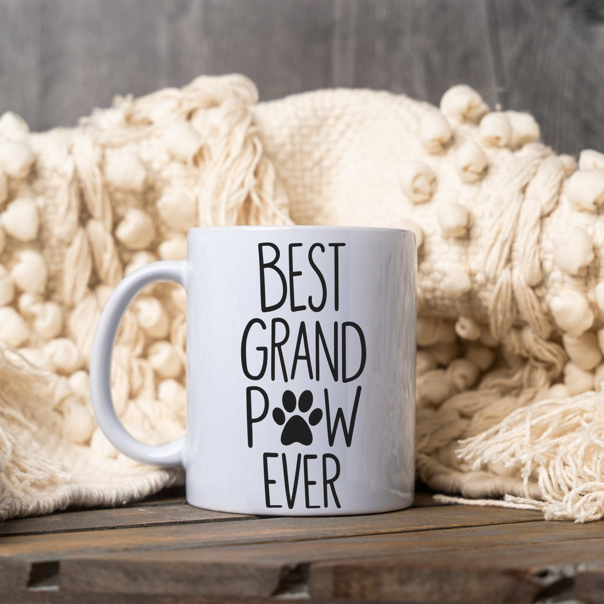Best Grandpaw Ever Coffee Mug, Dog Grandpa Gift, Funny Dog Grandparent Mug, Pet Lover Coffee Cup, Gift for Grandpaw, Dog Dad Father's Day Gi