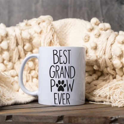 Best Grandpaw Ever Coffee Mug, Dog Grandpa Gift, Funny Dog Grandparent Mug, Pet Lover Coffee Cup, Gift for Grandpaw, Dog Dad Father's Day Gi