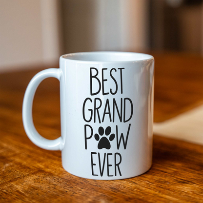 Best Grandpaw Ever Coffee Mug, Dog Grandpa Gift, Funny Dog Grandparent Mug, Pet Lover Coffee Cup, Gift for Grandpaw, Dog Dad Father's Day Gi