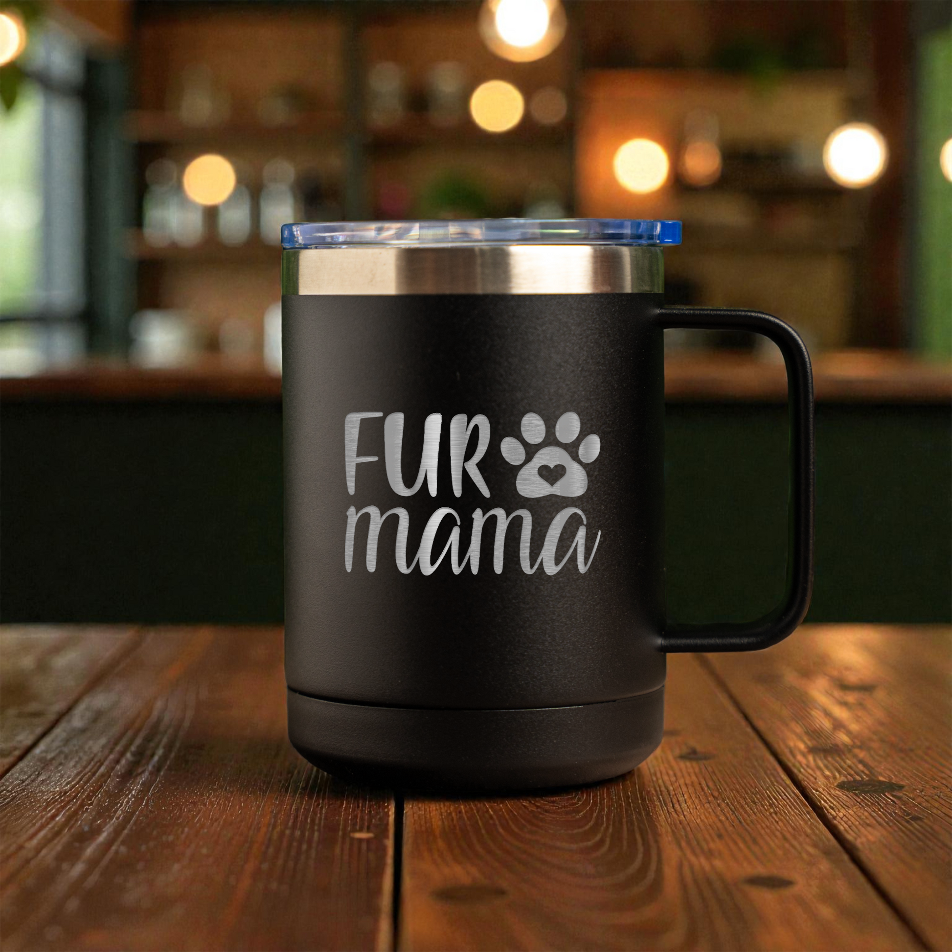 Fur Mama 15oz Stainless Steel Mug, Perfect Gift for Dog Lovers, Durable and Stylish