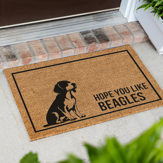 Beagle Doormat, Hope You Like Beagles Welcome Mat, Funny Beagle Doormat, Beagle Lover Gift, Dog Mom Gift, Beagle Home Decor