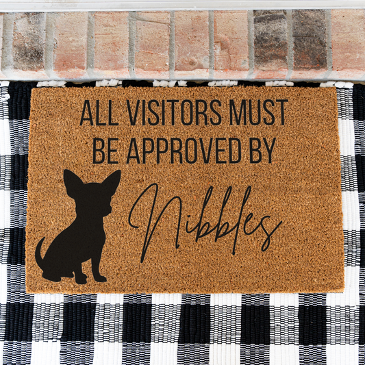 Custom Dog Name Welcome Mat - Chihuahua