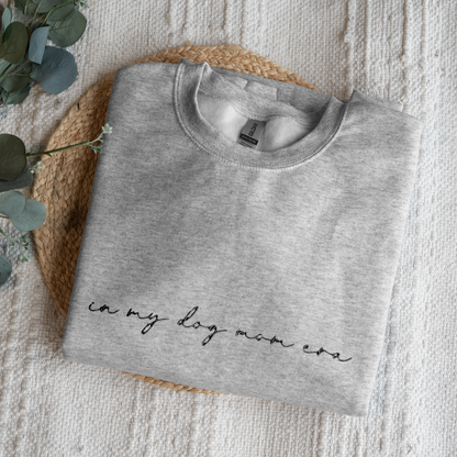 Custom In My Dog Mom Era Crewneck with Names on Sleeve