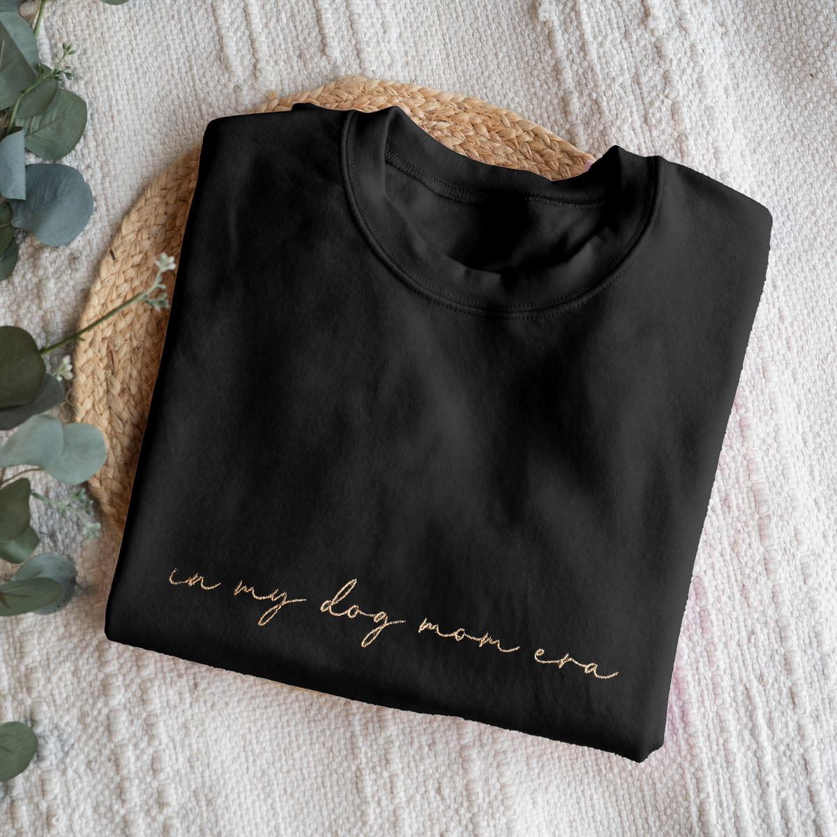 Custom In My Dog Mom Era Crewneck with Names on Sleeve