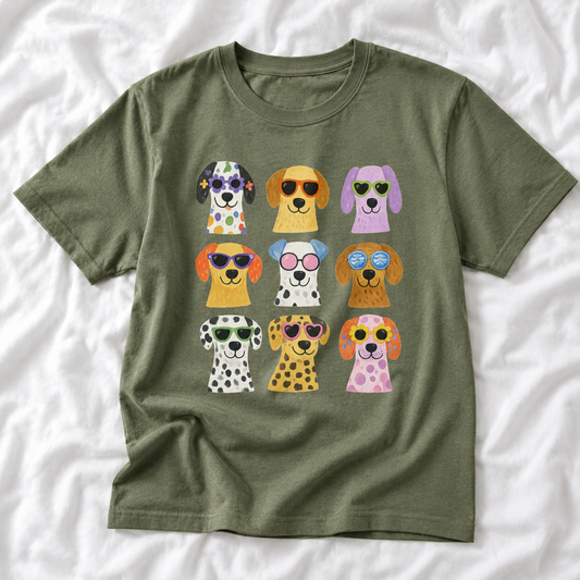 Groovy Dogs Wearing Sunglasses Tee