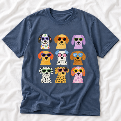 Groovy Dogs Wearing Sunglasses Tee