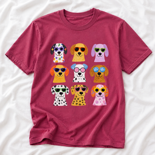 Groovy Dogs Wearing Sunglasses Tee