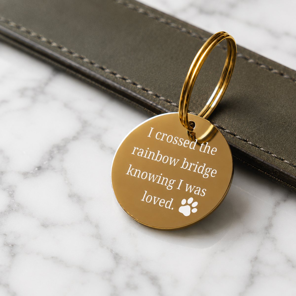 Rainbow Bridge Pet Memorial Keychain