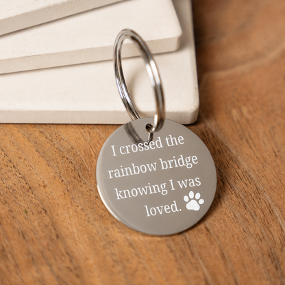Rainbow Bridge Pet Memorial Keychain