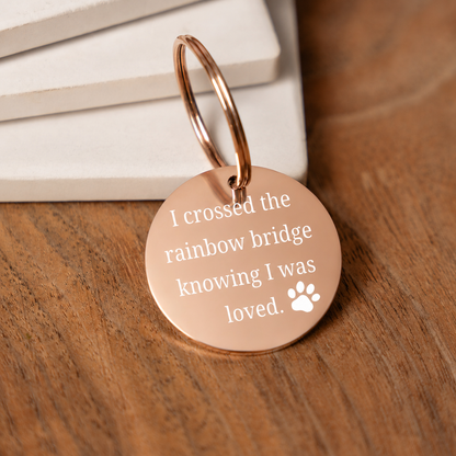 Rainbow Bridge Pet Memorial Keychain