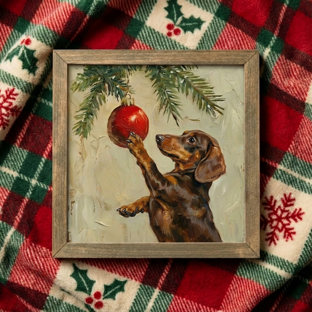 Christmas Dog Wall Art
