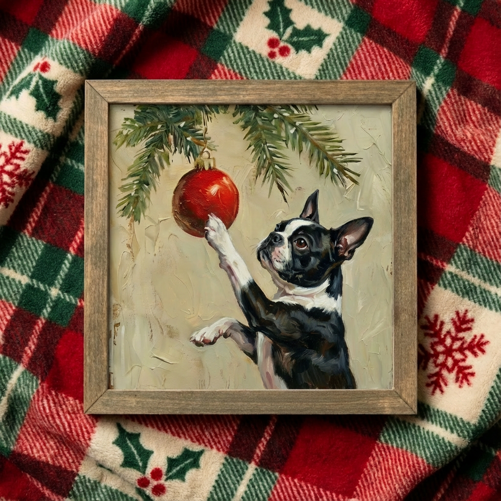 Christmas Dog Wall Art