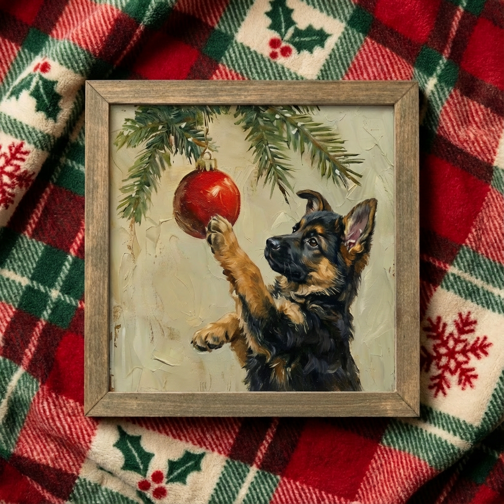 Christmas Dog Wall Art