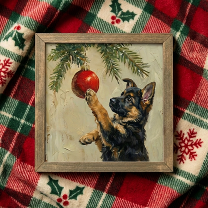 Christmas Dog Wall Art