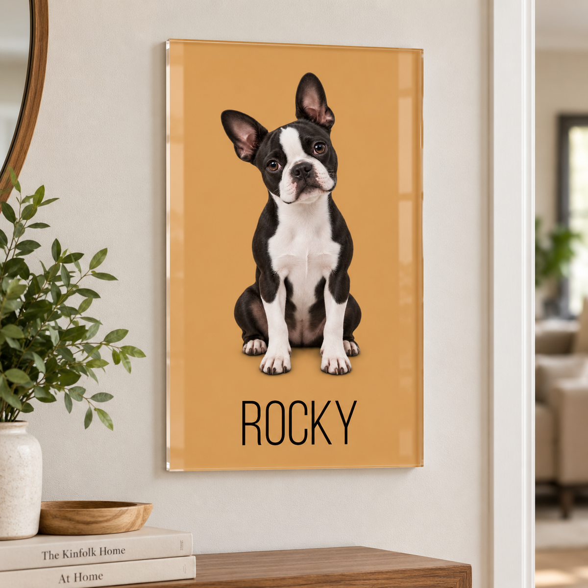 Personalized Dog Portrait Acrylic Sign