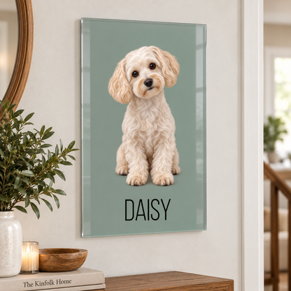 Personalized Dog Portrait Acrylic Sign