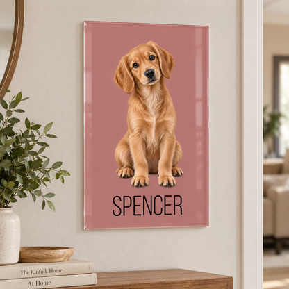 Personalized Dog Portrait Acrylic Sign