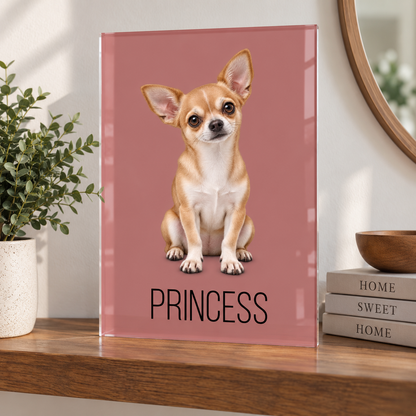 Personalized Dog Portrait Acrylic Sign