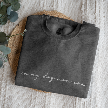 Custom In My Dog Mom Era Crewneck with Names on Sleeve