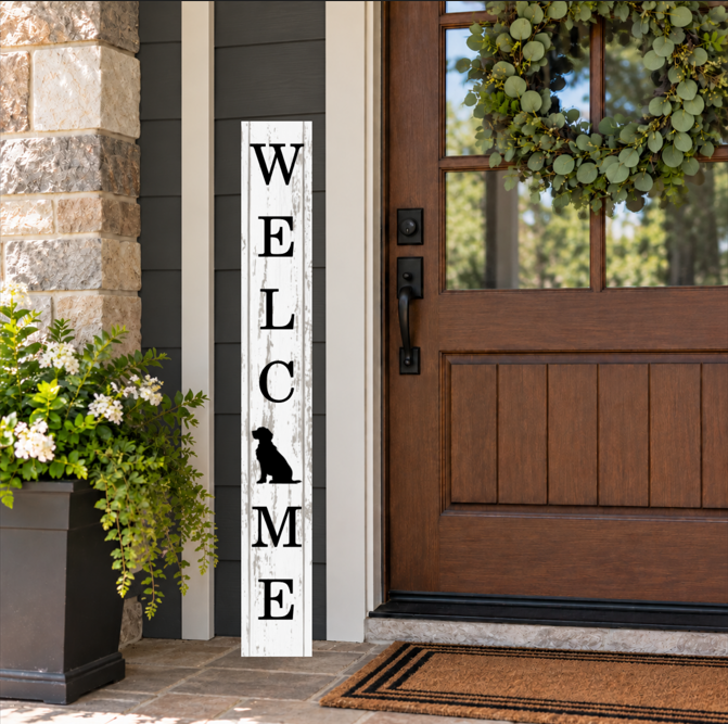 Personalized Dog Welcome Porch Sign
