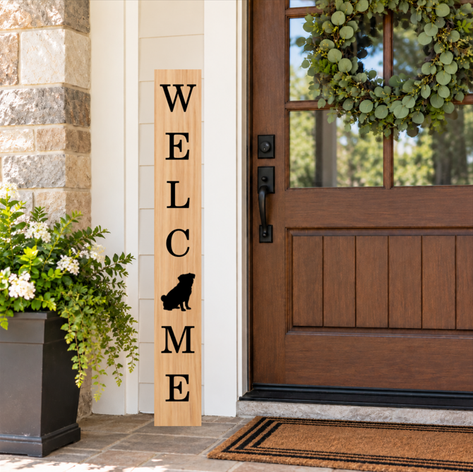 Personalized Dog Welcome Porch Sign