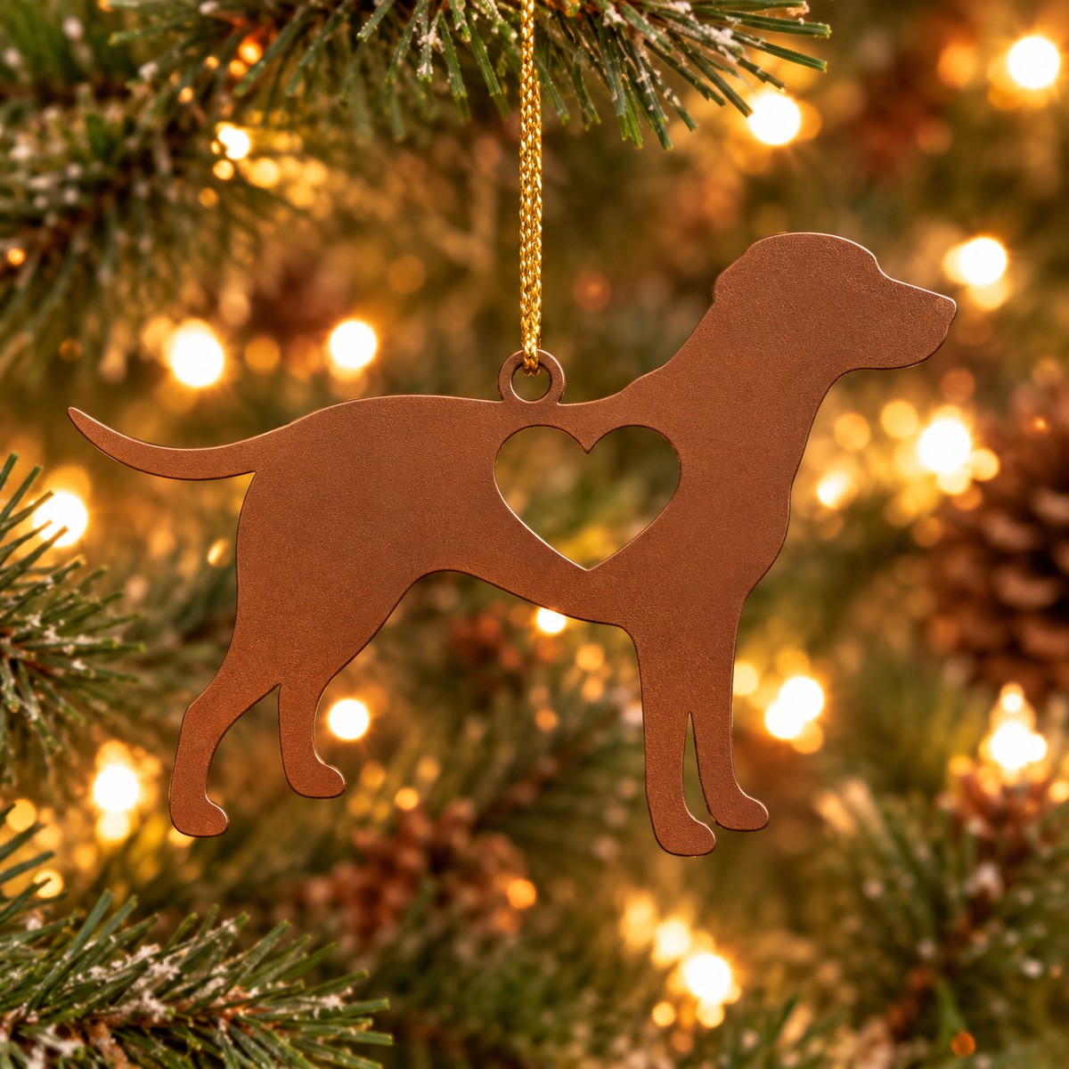 Labrador Love Metal Ornament