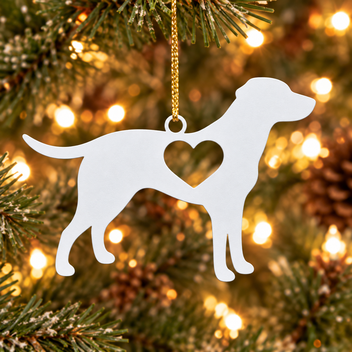 Labrador Love Metal Ornament