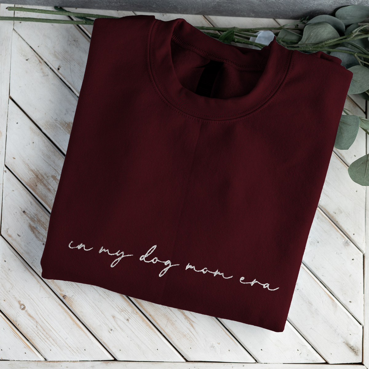 Custom In My Dog Mom Era Crewneck with Names on Sleeve