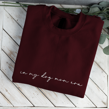 Custom In My Dog Mom Era Crewneck with Names on Sleeve